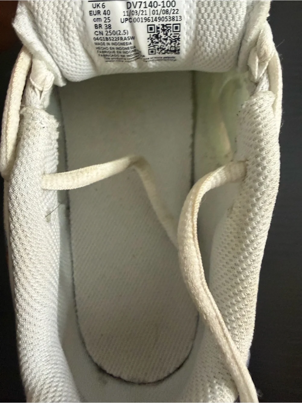 Nike Kids White Sneakers with Yellow and Green Accents